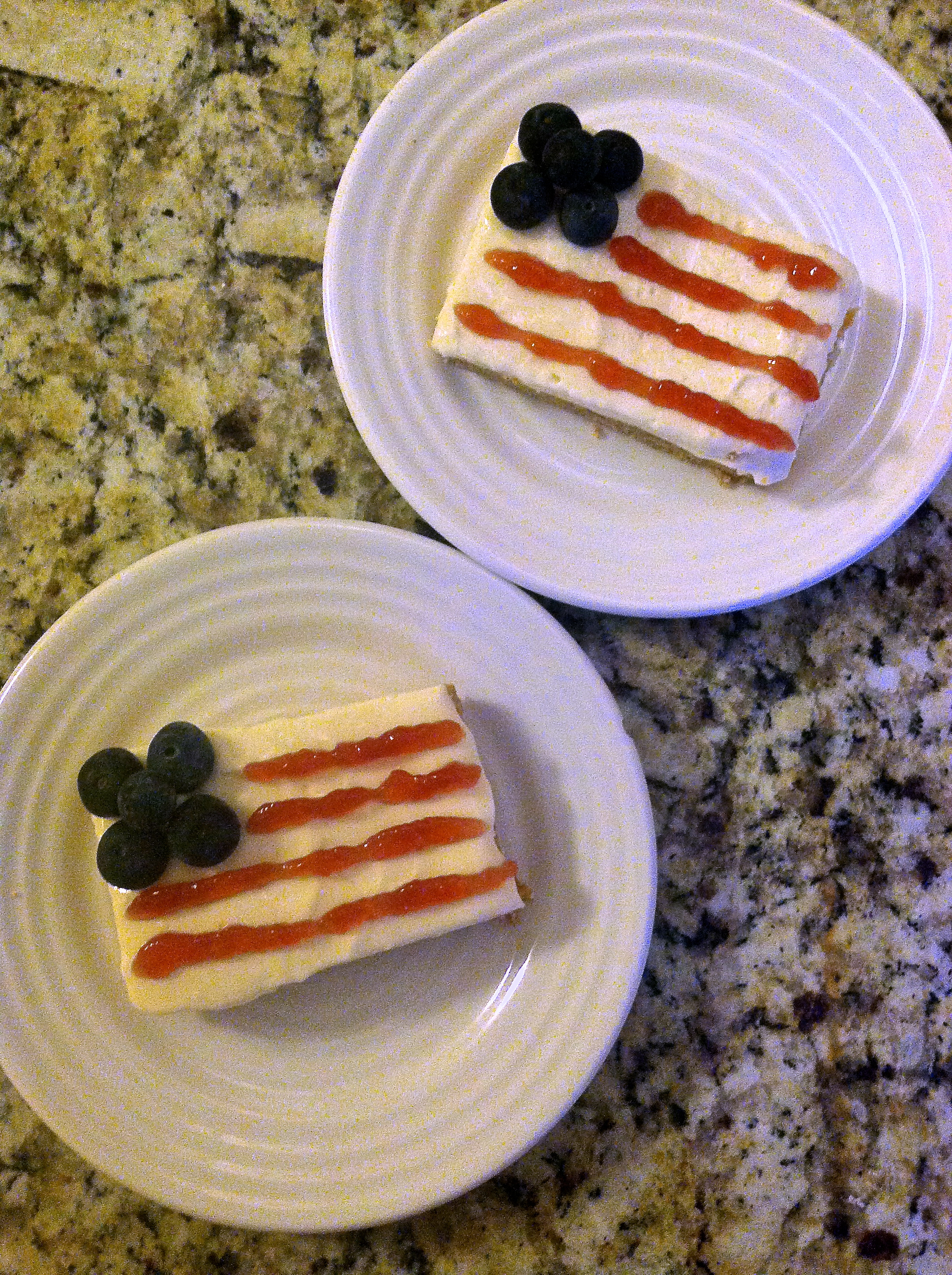 American Flag No-Bake Cheesecake Bars – Long Distance Baking